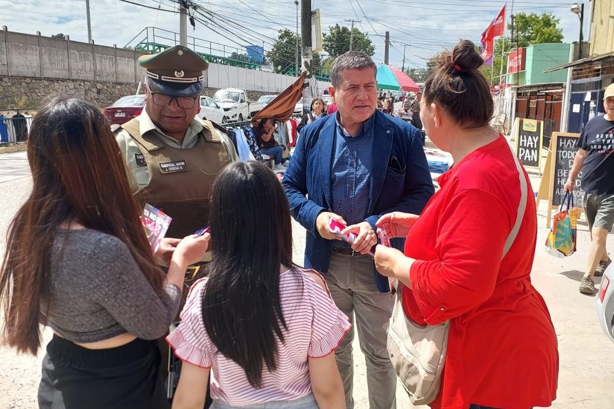 DPP Marga Marga realiza volanteo en sector de Belloto Sur de Quilpué por No + Violencia contra la Mujer