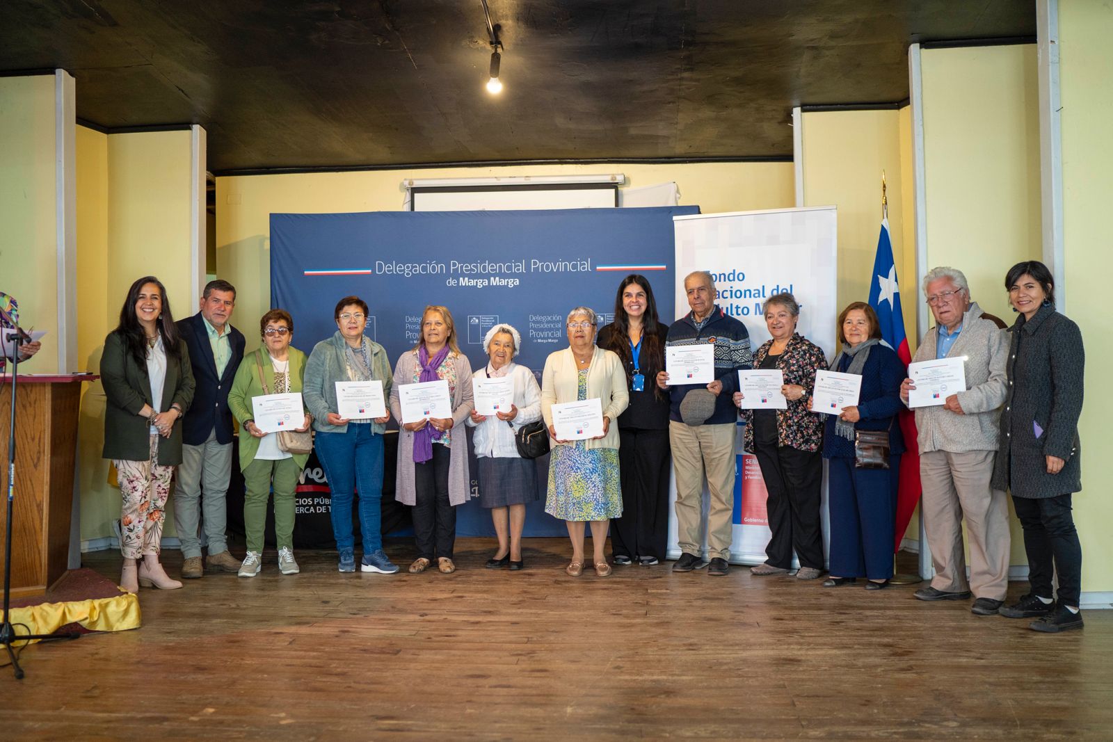 Organizaciones de personas mayores de la provincia de Marga Marga reciben certificación por el Fondo Nacional del Adulto Mayor “Hernán Zapata Farías” 2023